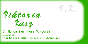 viktoria kusz business card